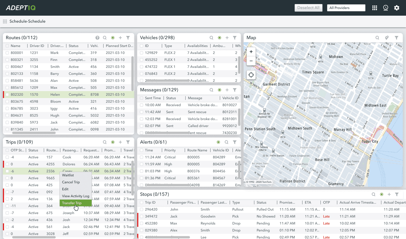 AdeptIQ – Paratransit Dispatch Engine